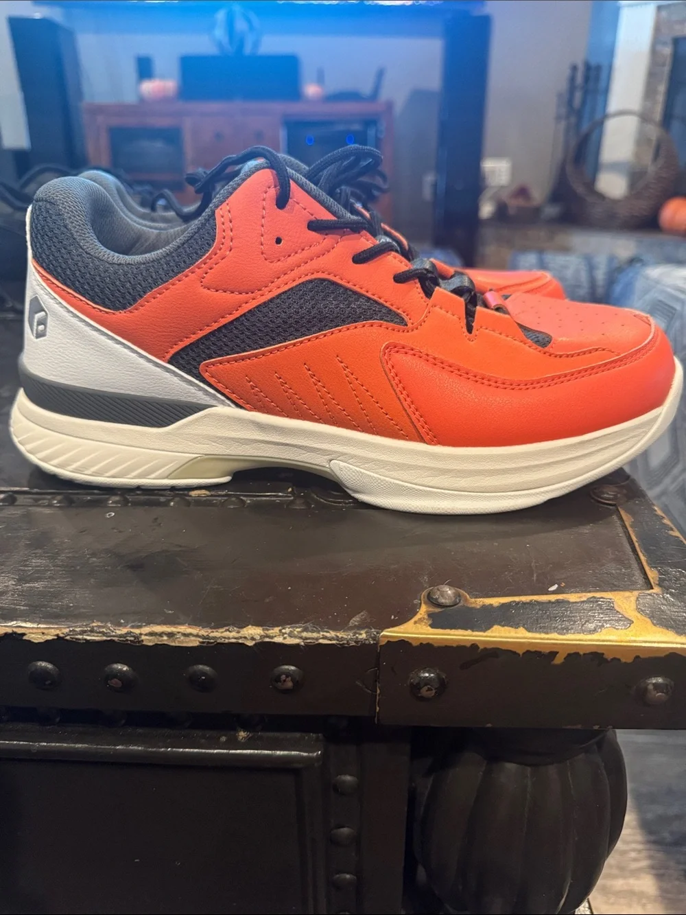 Fila Men’s Athletic Court Shoes in Orange, Navy and White